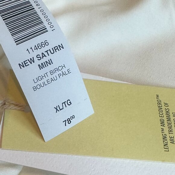 Wilfred Aritzia New Saturn Mini Dress Sleeveless Light Birch Cream Wrap XL NWT - Picture 11 of 11